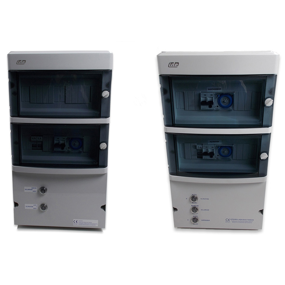 Coffret filtration projecteur et prise balai