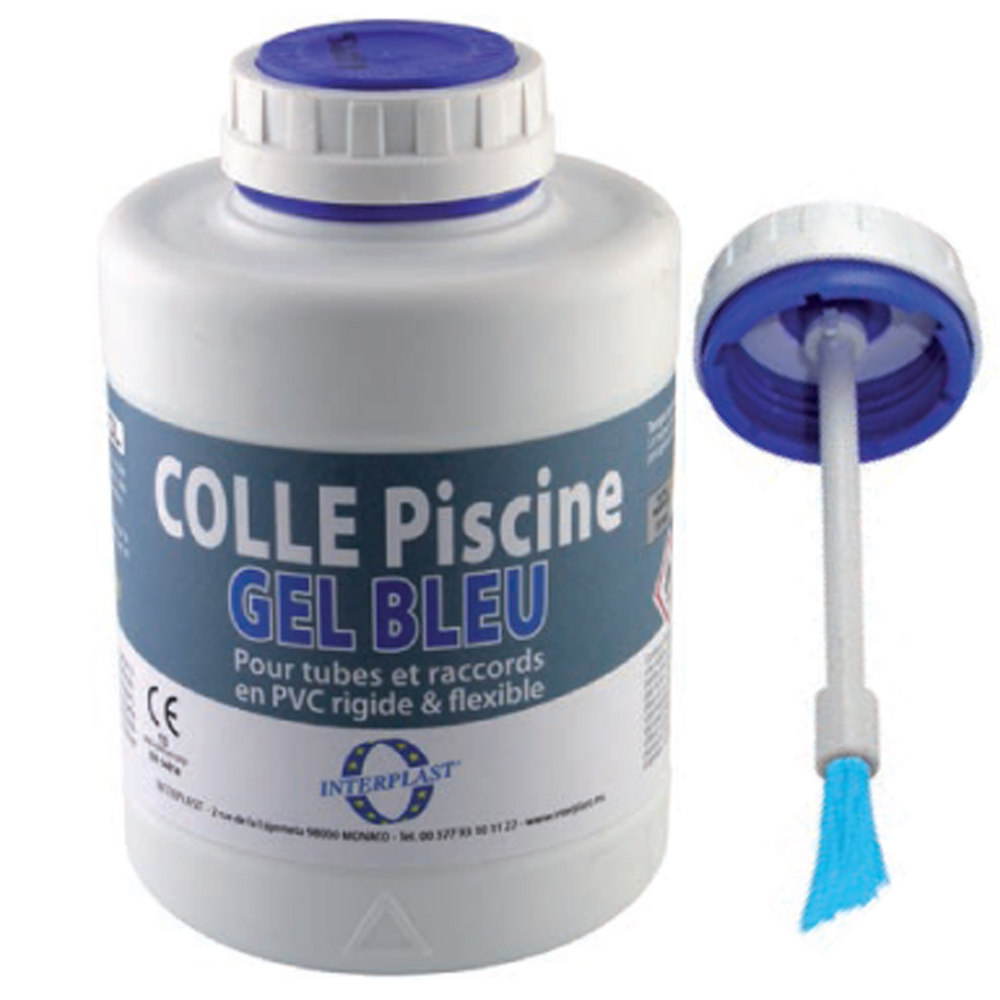 Colle PVC gel bleu Interfix pour PVC souple et rigide