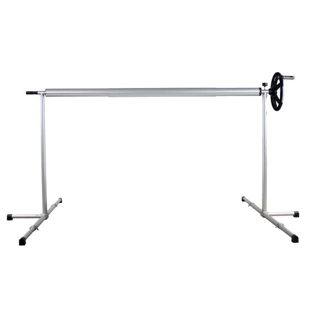 Enrouleurs bâches été téléscopiques sur pied pour piscines hors-sol