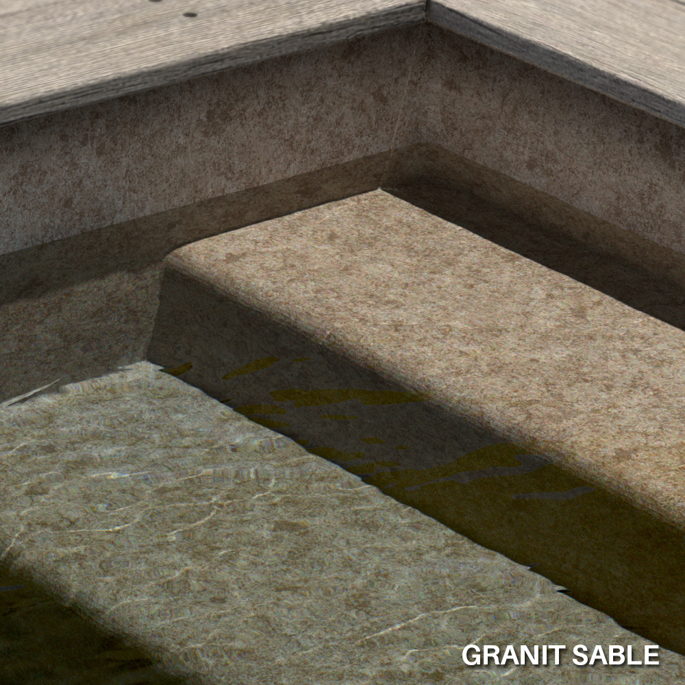 Liner imprimé texturé Aquasense Granit Sable