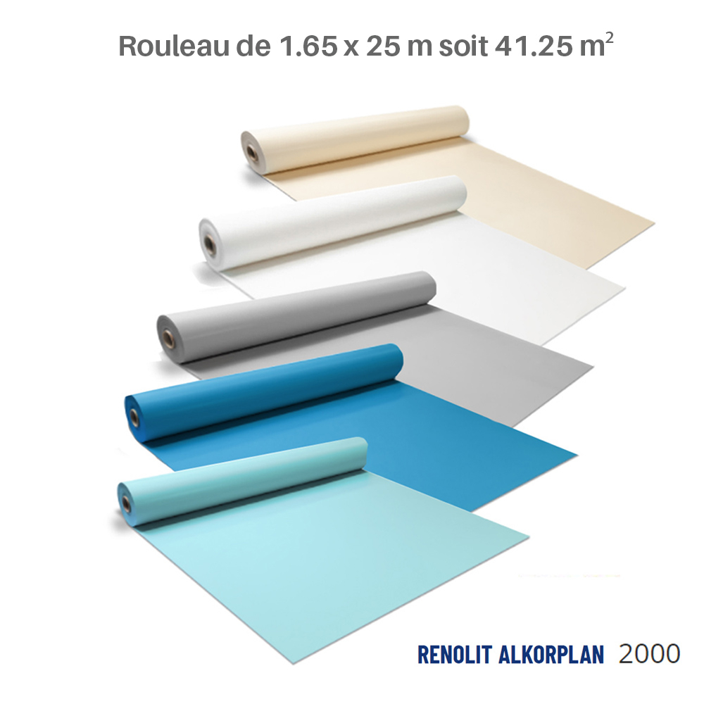 Découvrez le liner Renolit Alkorplan 2000 : rouleau de 1,65 x 25 m, idéal pour une piscine impeccable et durable. Optez pour la qualité !