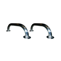 Lot de 2 mains courantes inox pour piscine à visser