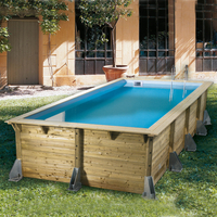Piscine bois Azura rectangle 505 x 350 x H.126 cm