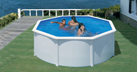Piscine hors sol acier blanc Fidji GRE