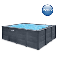 Piscine tubulaire rectangulaire Graphite Intex