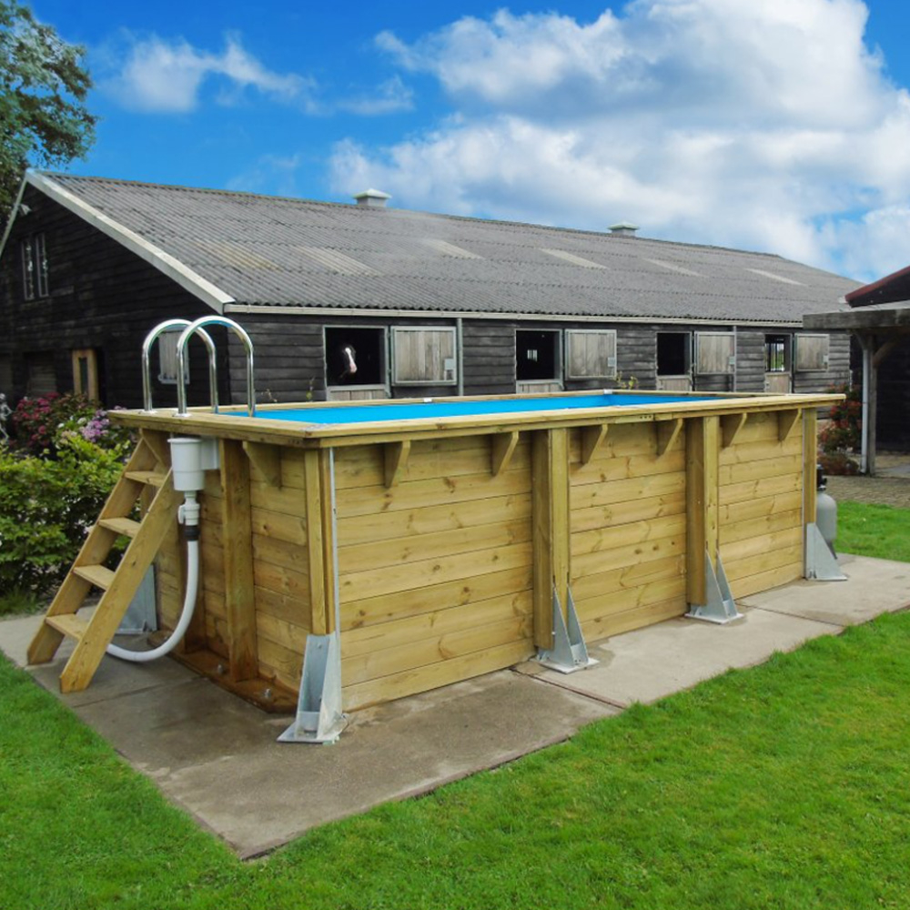 Piscine bois Azura rectangle 450 x 250 x H.126 cm