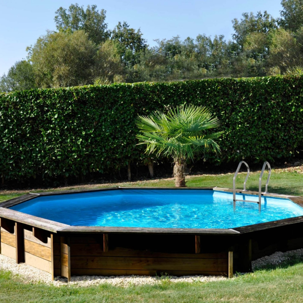 Piscine bois Woodfirst Original hexagonale 400 x 120 cm