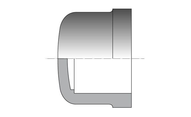 PVC pression - bouchon femelle &agrave; coller - schema