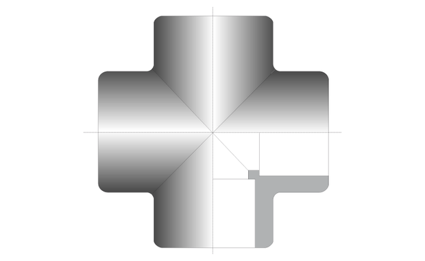raccord hydraulique croix schema