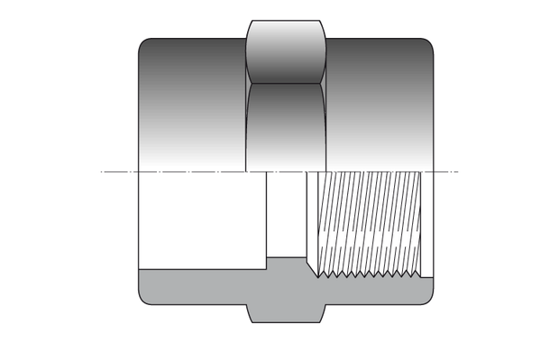 manchon mixte PVC femelle - schema