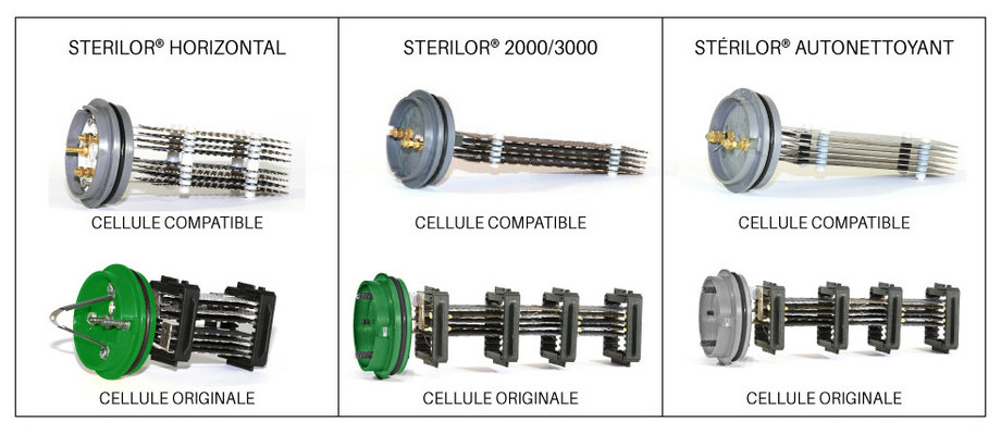 Cellule compatible pour &eacute;lectrolyseur St&eacute;rilor&reg;