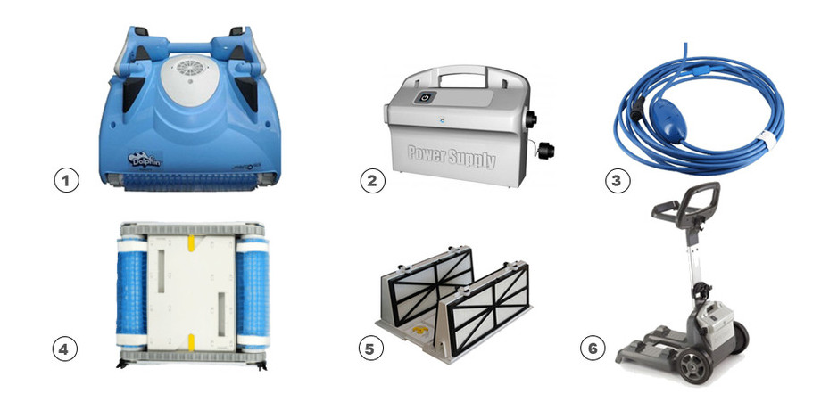 Robot Electrique De Piscine Fond, Parois Et Ligne D'eau - Top Climb DOLPHIN