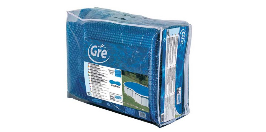 b&acirc;che &agrave; bulles pour piscine hors sol Gr&eacute; 180 microns package en situation