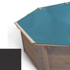 Bache à barres carbone pour piscine bois original 560 x 560