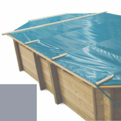 ANNONAY Bache a barres gris pour piscine bois original 656 x 456