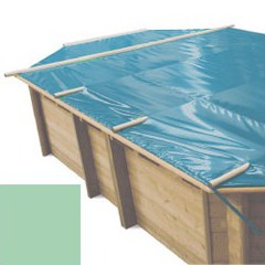 ANNONAY Bache à barres amande pour piscine bois original 735 x 410