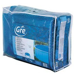 Bâche été piscine hors sol gre ovale - 605 x 370 cm - 180 microns