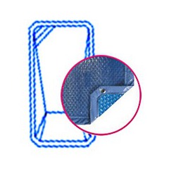 Bâche quatro bleu solaire modèle delos piscines pid