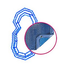 Bâche quatro bleu solaire modèle sikinos piscines pid