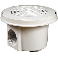 Bonde de fond piscine béton et liner cofies hayward - blanc