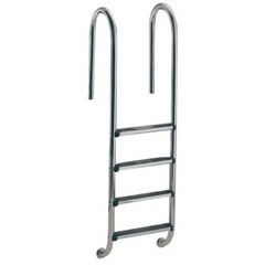 Echelle droite 2 marches inox