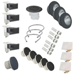 Kit n°4 pièces à sceller gris anthracite pour piscine béton