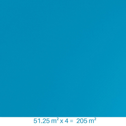 ASTRAL Pvc armé bleu adriatique renolit alkorplan 2000 - 51.25 m² x 4 soit 205 m²