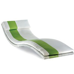 Matelas um pour transat sol blanc/anis x 2 - Hemisphere editions