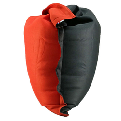 SHELTO Pouf xxl 125 x 175 - anthracite/orange