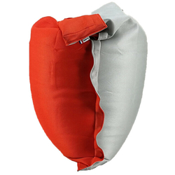 Pouf xxl 125 x 175 - gris cloud/orange - Shelto