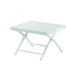 Table alu laquée blanche bridge - Hemisphere editions