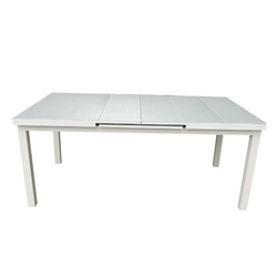 DELORM Table de jardin extensible nice blanche
