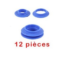 12 oeillets à frapper plastique bleu