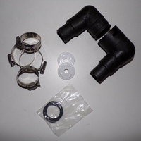 2 coudes solaires avec ses colliers, joints et reducteur de debit