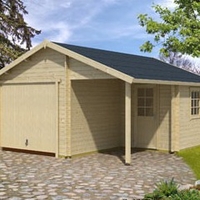 Garage en bois d'épicéa Nevis B