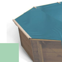 Bâche à barres amande pour piscine bois original 500 x 500 - 779810