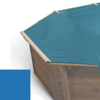 Bâche à barres bleu pour piscine bois original 500 x 500 - 779810