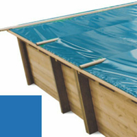Bâche à barres bleu pour piscine bois original 815 x 420 - 790207