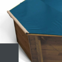 Bache à barres carbone pour piscine bois original 428 x 428