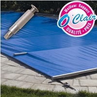 Bâche à barres Pool-barres argent piton douille