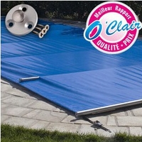 Bâche à barres Pool-barres argent piton plage bois