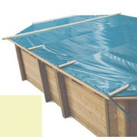 Bache à barres sable pour piscine bois original 502 x 303