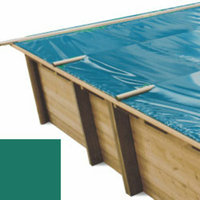Bâche à barres vert pour piscine bois original 620 x 420 - evora+ - 800009