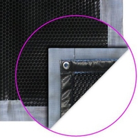 Bâche à bulles Noire Luxe Iverbul quatro + bavette-grille le m²