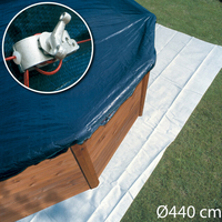 Bâche hiver Ø 440 cm - Piscine hors sol GRE ronde Ø 350/360 cm