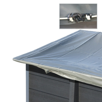 Bâche hiver 580 g/m² pour piscine composite ovale 6.64 x 3.86 m