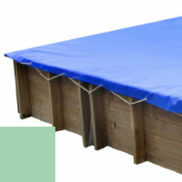 Bâche hiver amande pour piscine bois original 620 x 420 Evora+ - 800009