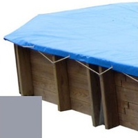 Bache hiver gris pour piscine bois original 551 x 351