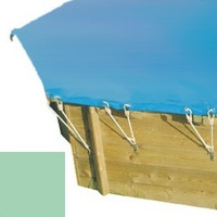 bache hiver secur amande pour piscine bois original hexa 412 x 412