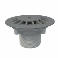 Bouche de refoulement hydraulicite inversée ABS fixe gris piscine béton